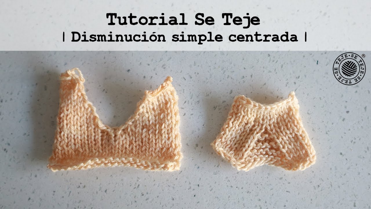 | Disminución Simple Centrada (o CSD) | Tutorial Se Teje |
