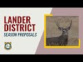 Lander  2024 proposed hunting seasons