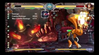 BlazBlue Central Fiction Taokaka corner throw