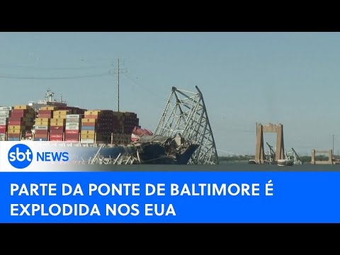 Video estrutura-da-ponte-de-baltimore-e-demolida-apos-acidente-com-navio-sbt-newsna-tv-14-05-24