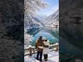 A couple is enjoying the view of a beautiful, icy lake. #aiart #shorts #scenery