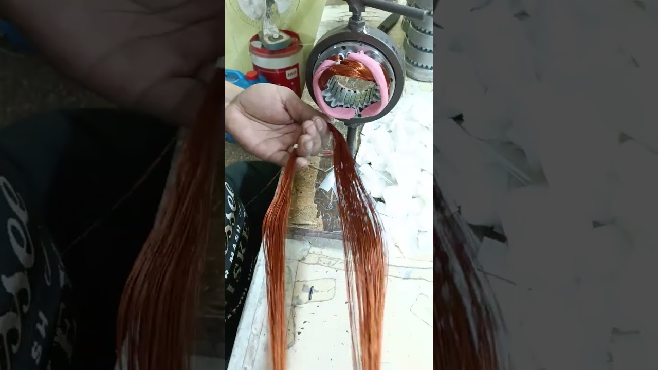 Starting motors winding process complete 