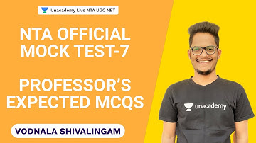 NTA - OFFICIAL MOCK TEST - 7 ( Professor