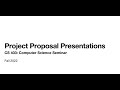 Senior project presentations