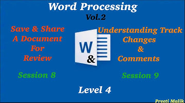 Word Processing( Session 8 & 9)12th Class