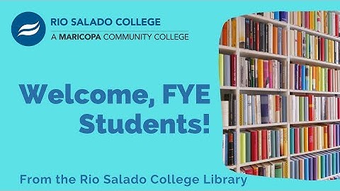 Welcome to the Rio Salado College Library!