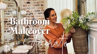 Bathroom Makeover Reveal | Thrifted Decorate With Me | Vintage Cottage