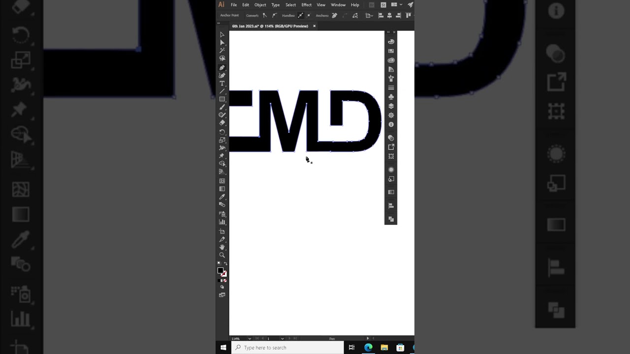 How to Make CMD Logo Design in Adobe Illustrator | Typography logo | Digital Art Designs
