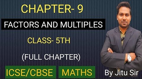 Maths/ICSE/Class 5th/FACTORS AND MULTIPLES by RS LEARNING #maths #icse #cbse