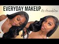 NO FOUNDATION EVERYDAY MAKEUP | Beginner Friendly / Oily Skin | Ft. Unice Hair