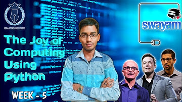 Swayam || The Joy of Computing Using Python Week-5 Quiz Assignment Solution || NPTEL 2023