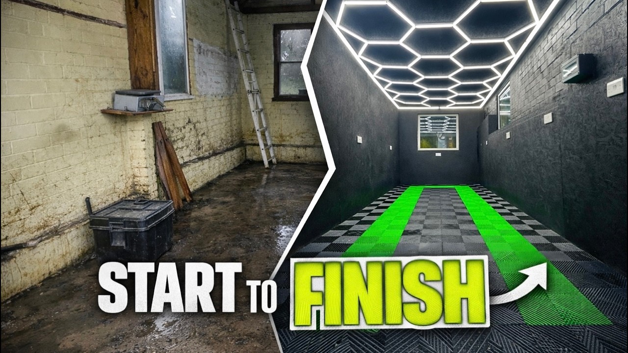 Turning My Damp Garage Into a Dream Garage (Full Timelapse Transformation)