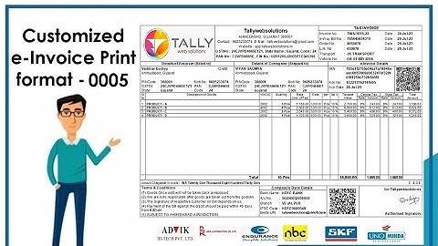(Buy TDL Source Code Only Rs.360) e-Invoice Print Format 0005 with Signature QR Code in Tally Prime