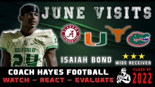 3⭐ Isaiah Bond has over 25 major college offers. The big boys are after him hard! (WRE)