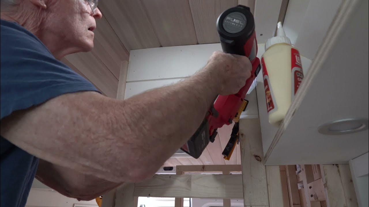 Brad Nailer vs Screws for Installing Shiplap Boards into a van. YouTube