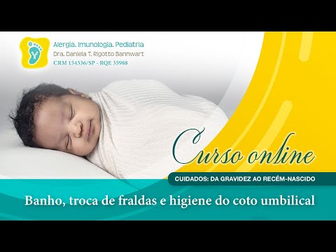 Banho, troca de fraldas e higiene do coto umbilical | Chamada