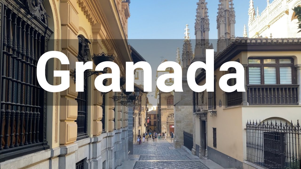 🇪🇸Granada en 4K | Paseo relajante por la Gran Vía de Colón hasta la Catedral