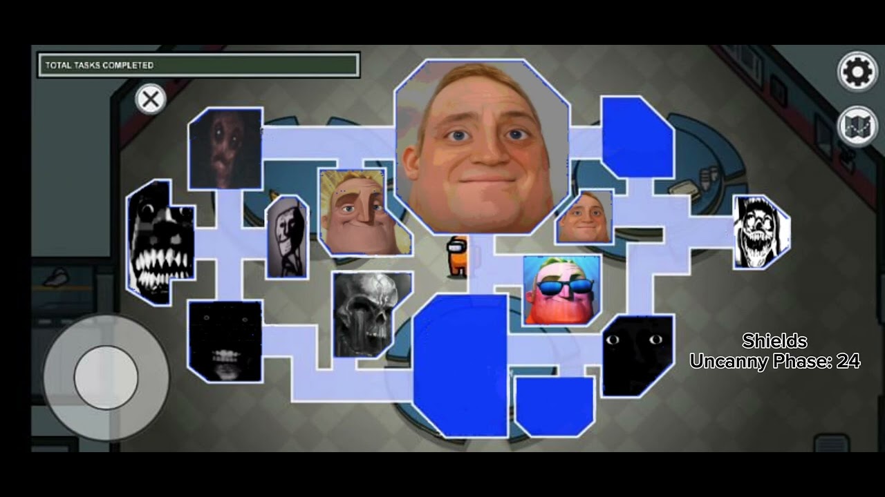 Mr Incredible Becoming Uncanny/Canny Mapping You Live In Among Us Skeld Map