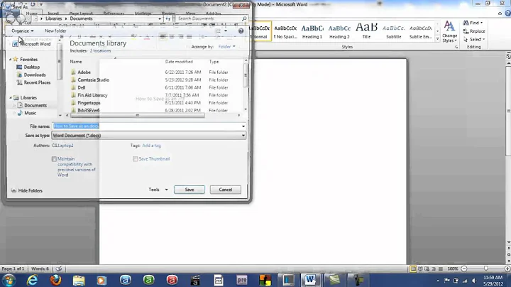 How to Save in Rich Text Format (.rtf) for ANGEL