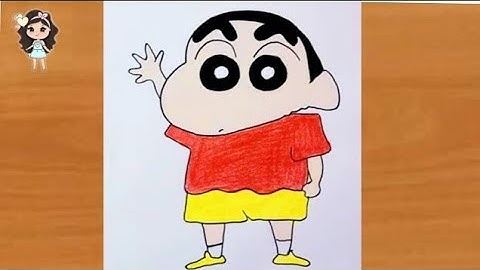 How to draw ShinChan step by step | Colour drawing Shin Chan Nohara yo yo#shinchan