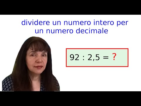 Come dividere un numero intero per un numero decimale
