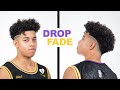 CURLY DROP FADE WITH DESIGN HAIRCUT TUTORIAL!