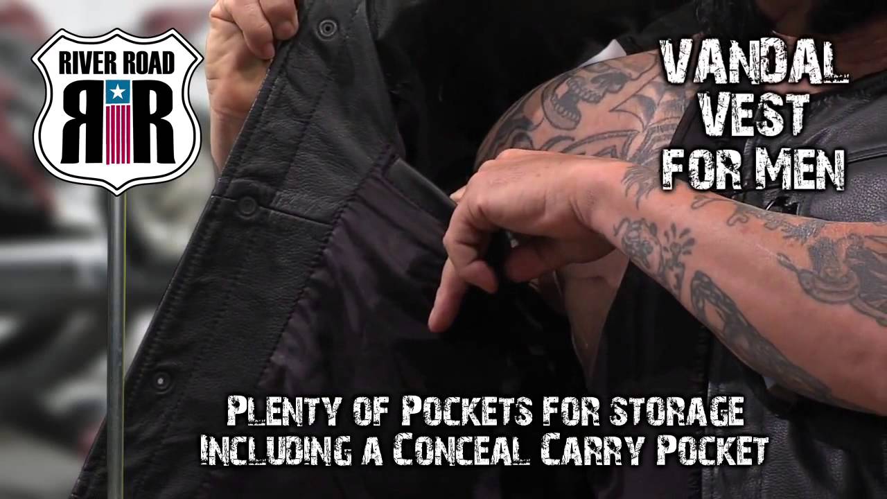 River Road Vandal Leather Vest at BikeBandit.com