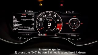 How to check the software version of Audi virtual cockpit