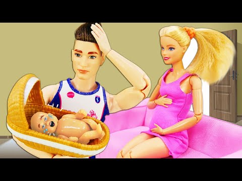Куклы видео для девочек - Беременная БАРБИ и Кен с ребёнком! – Видео игры дочки матери с Barbie