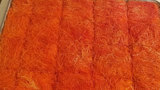 اسهل طريقة لعمل الكنافة بالجبنة  The easy way to make kunafa with cheese