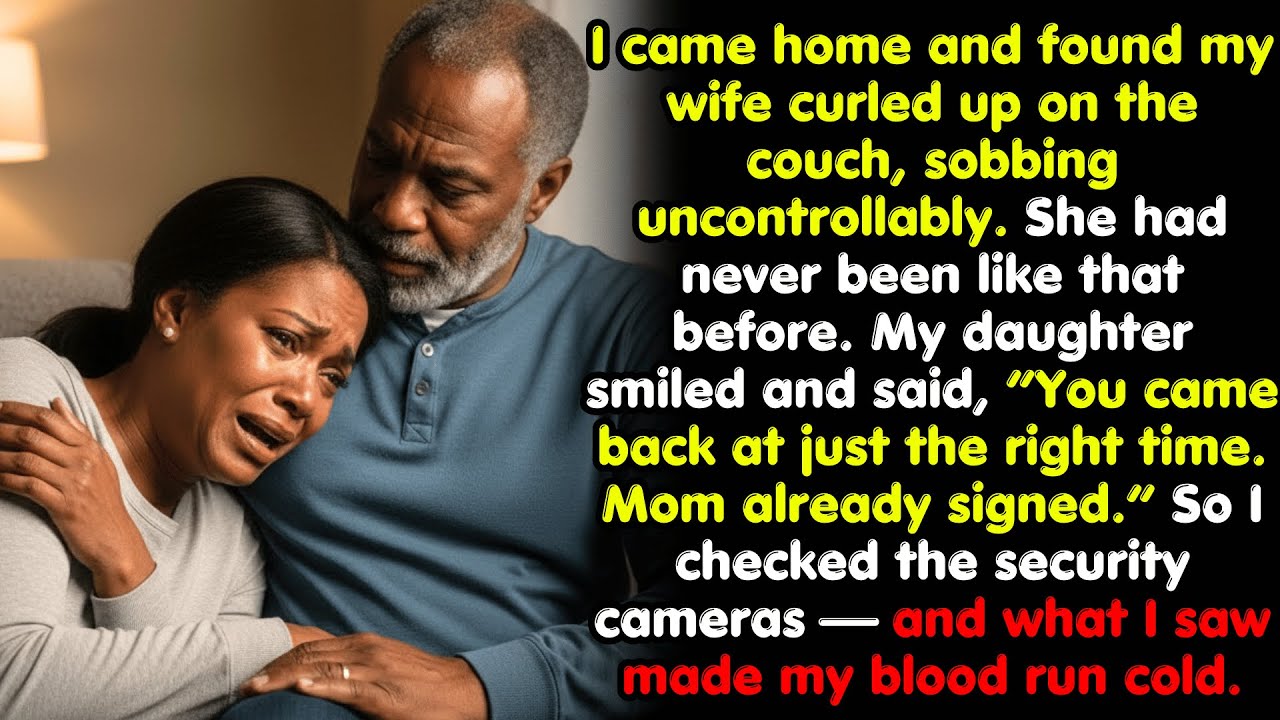 I Came Home to My Wife Sobbing. My Daughter Said, “Mom Already Signed.” So I Checked the Cameras