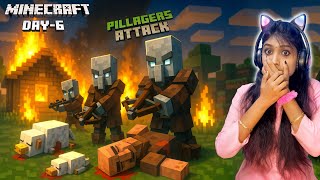 Minecraft Day 6 - Villagers And Animals Were Hunted By Pillagers