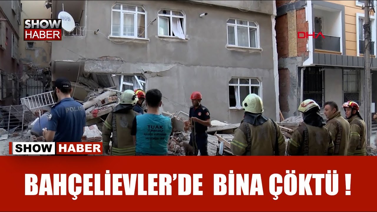 Bahçelievler'de 4 katlı bina kısmen çöktü!
