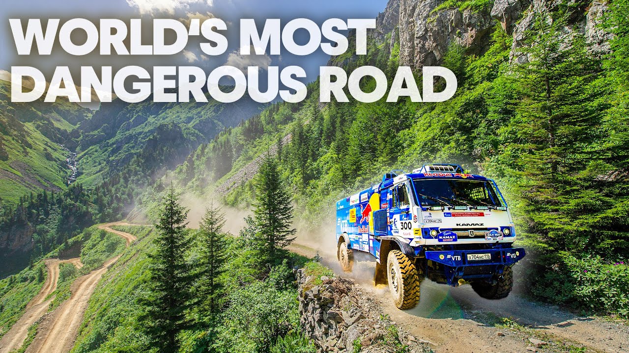 Racing On The Worlds Most Dangerous Road Kamaz Truck VS Rally Car