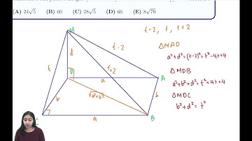 2021 AMC 12B #14 (Using Pythagorean Theorem and Volume of Pyramid)
