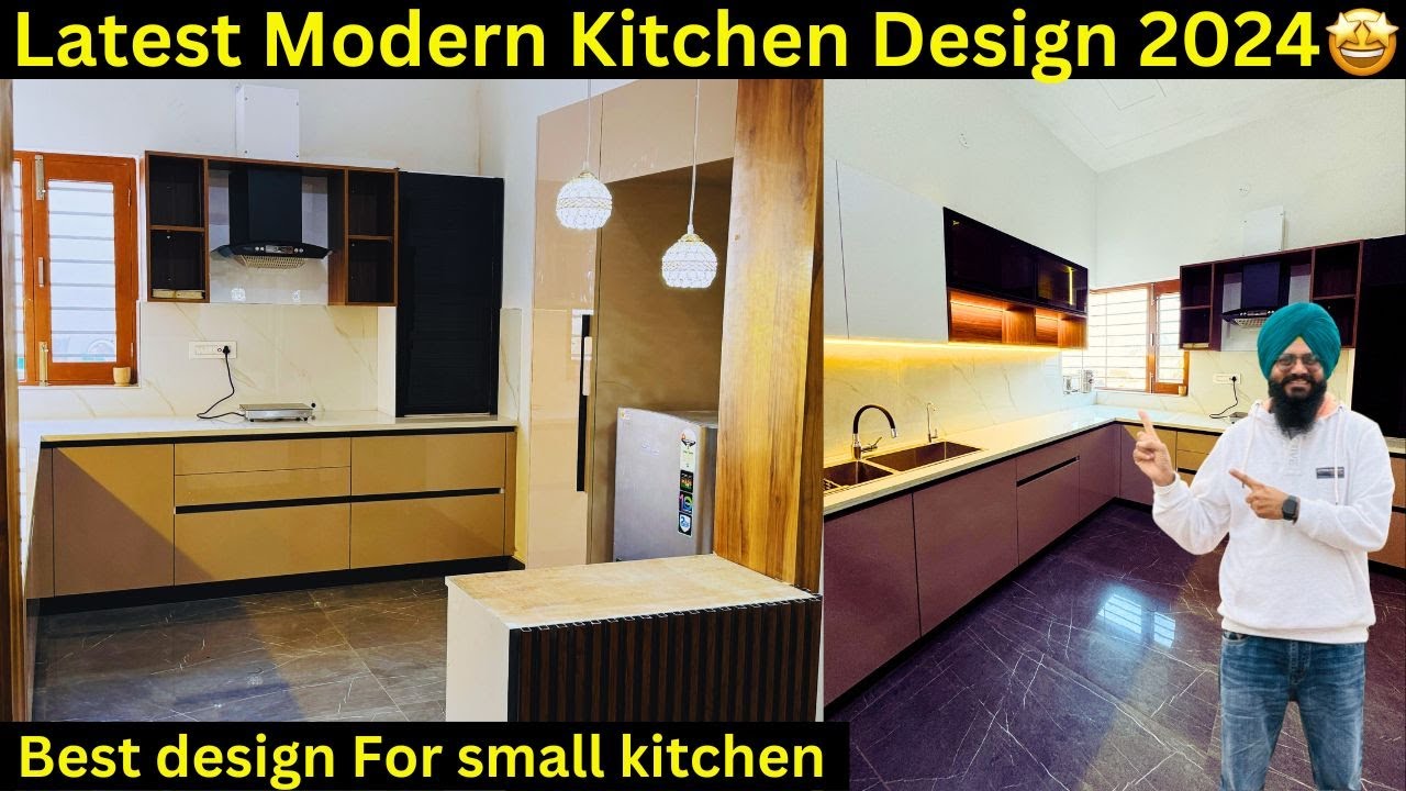 Latest Modern Kitchen Design 2024 | Small Modular Kitchen Design | Handle less kitchen design|