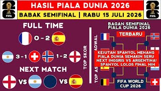 2026 World Cup Results - France vs. Spain - Latest 2026 World Cup Semifinal Bracket Today