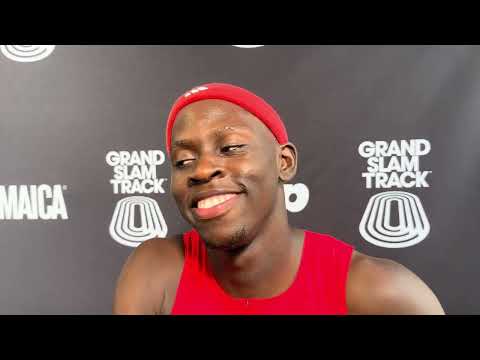 Oblique Seville After Running A Windy 9.84 For 2nd in the 100m at Grand Slam Track Miami