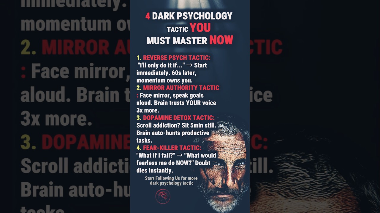 4 Dark Psychology Tactics That Actually Work 
