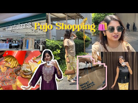 Durga Pujo Shopping Vlog 🛍️ || Pantaloons & Zara r collection bhalo laglo na 🥲😬!!