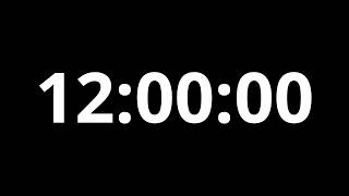 12 Hour Timer 4K⏱️ | 720 Minute Countdown (No Music, Black Screen)