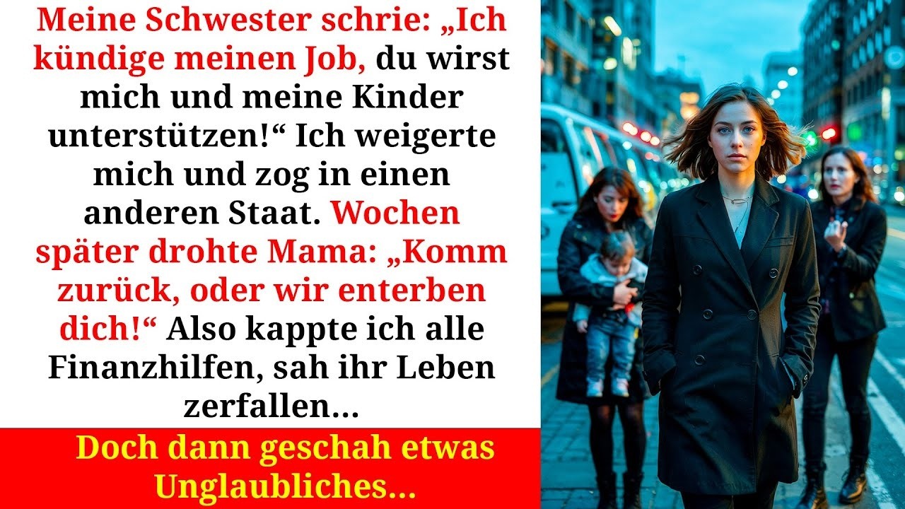 „Ich habe meinen Job gekündigt“, sagt meine Schwester Karen am Telefon – und klingt zum ersten Mal seit Monaten richtig glücklich. Mir fällt fast der Kaffee aus der Hand. Sie hat zwei Kinder,...