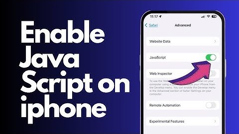 How To Enable or Disable JavaScript On iphone