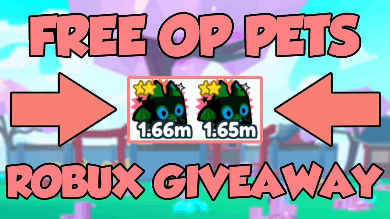🚨 PET SIMULATOR X FREE OP PETS ROBUX GIVEAWAYS! YouTube