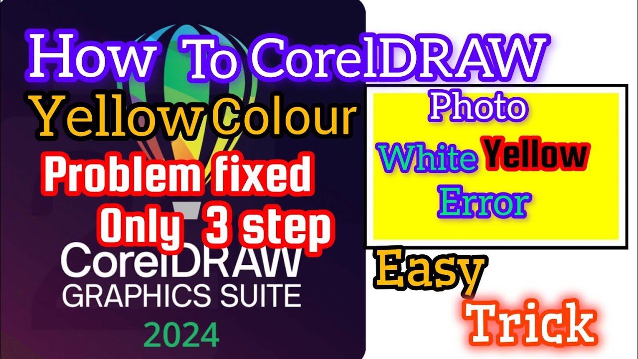 how to corel draw yellow colour fix |white photo yellow colour problem ...