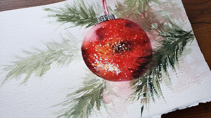 3 Ways to Paint a Glittery Christmas Ornament - Experimental Techniques for Watercolor Beginners