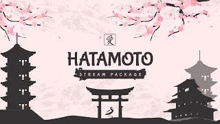 Hatamoto, Japanese Twitch Overlay : Pink Stream Package Hatamoto, Japanese Twitch Overlay : Pink Stream Package