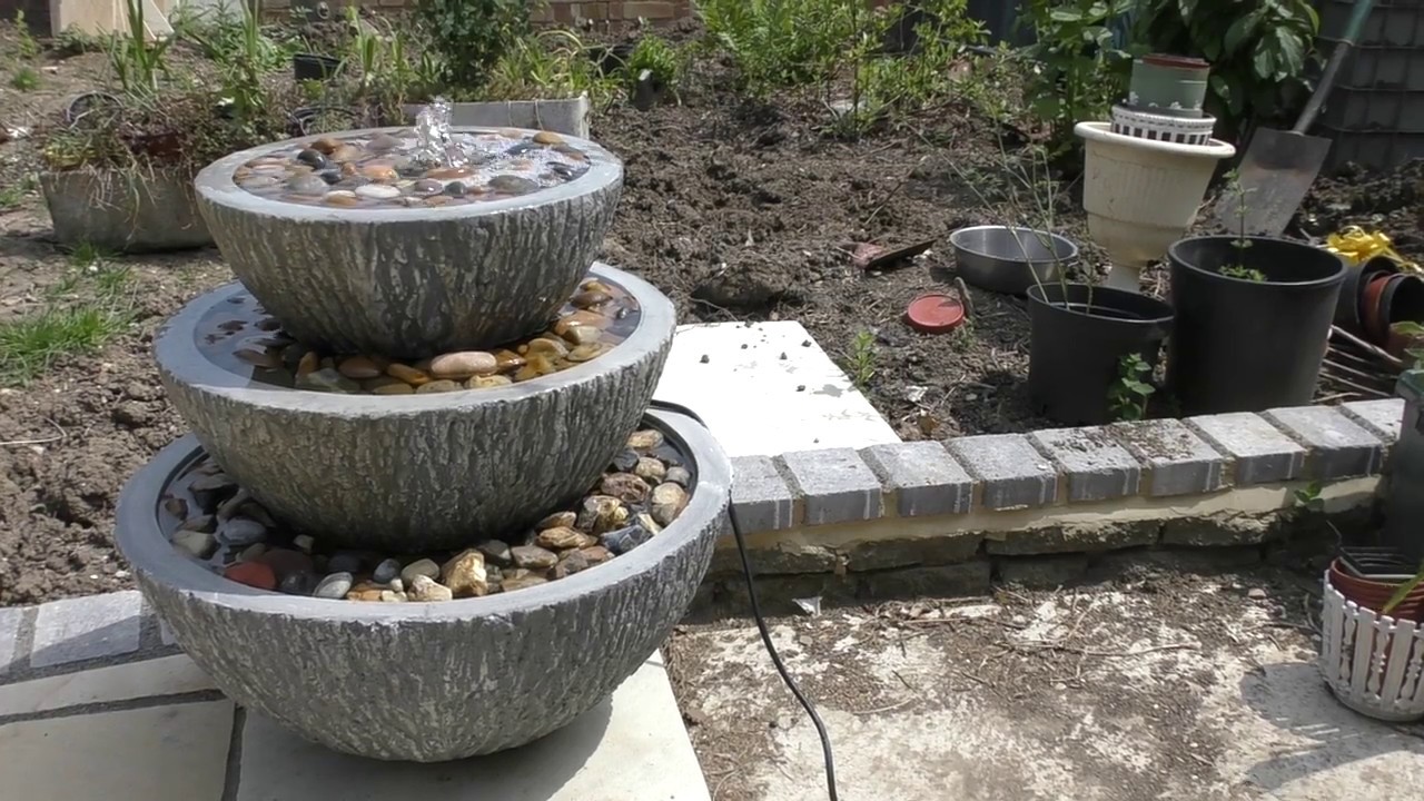 Download Home Made 3 Tiered Fountain Garden Water Feature Diy Project How To Tutorial Stones Pebbles Rocks Youtube