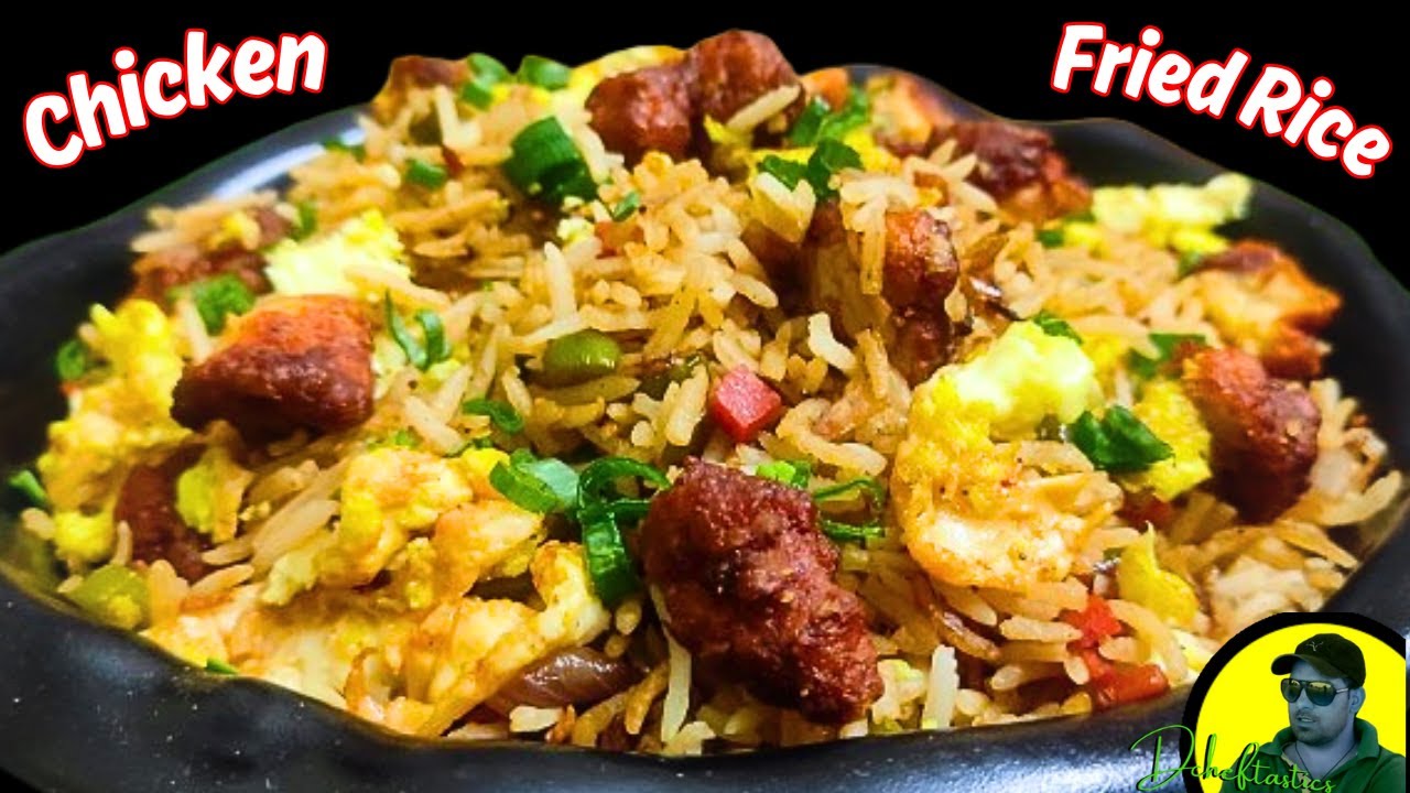 Quick & Easy Chicken Fried Rice | Street Style Chicken Rice | Chicken ...