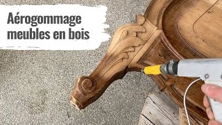 Aérogommage ou sablage ? Démonstration sur des meubles en bois ACF France